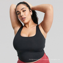 Alta qualidade feminino ativo de roupas atacjadas respiráveis ​​de tamanho esportivo de ioga para mulheres de ioga de ioga sutiã plus size plus size